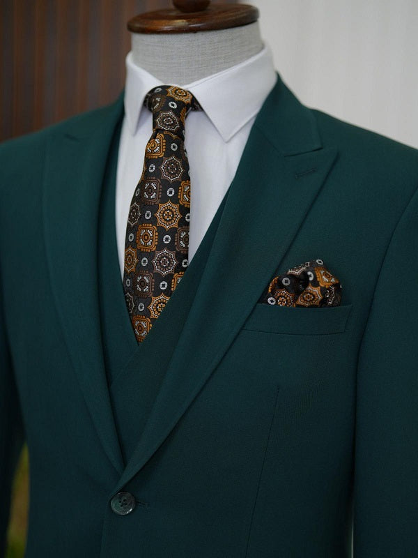 Bradenton Slim Fit 3 Piece Emerald Green Suit