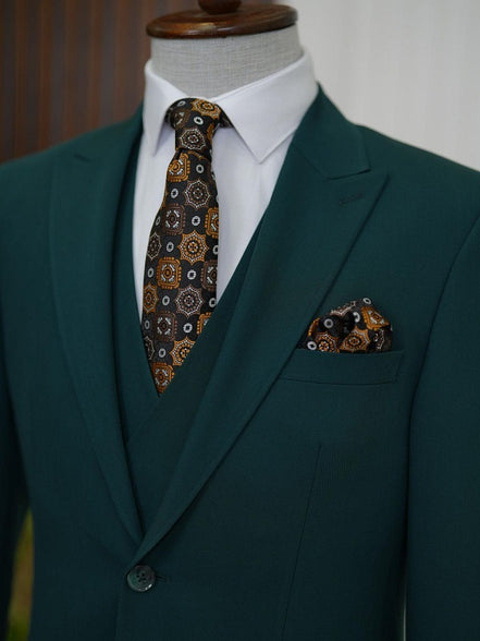 Bradenton Slim Fit 3 Piece Emerald Green Suit