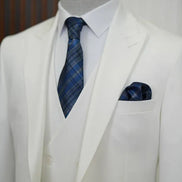 Bradenton Slim Fit 3 Piece Off White Suit