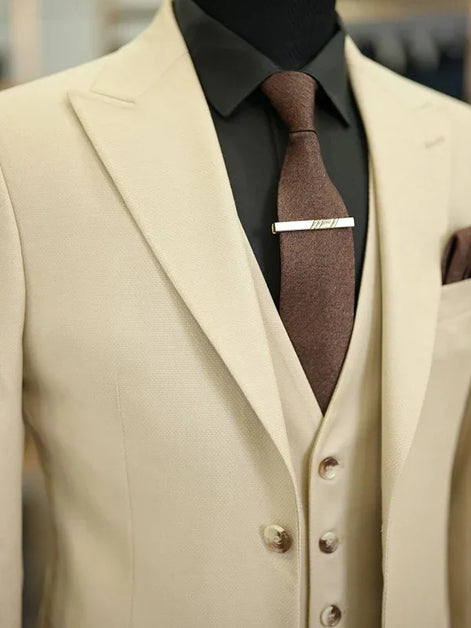 Daytona Slim Fit Beige Suit