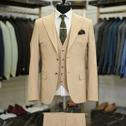 Daytona Slim Fit Check Camel Suit