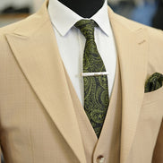 Daytona Slim Fit Check Camel Suit