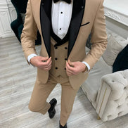 Deerfield Slim Fit Velvet Shawl Lapel Gold Tuxedo