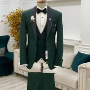 Deerfield Green Slim Fit Shawl Lapel Tuxedo