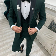 Deerfield Green Slim Fit Shawl Lapel Tuxedo