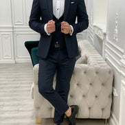 Deerfield Slim Fit Notch Lapel Midnight Blue Tuxedo