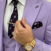 Destin Slim Fit Peak Lapel Purple Suit