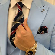 Destin Slim Fit Peak Lapel Light Blue Suit