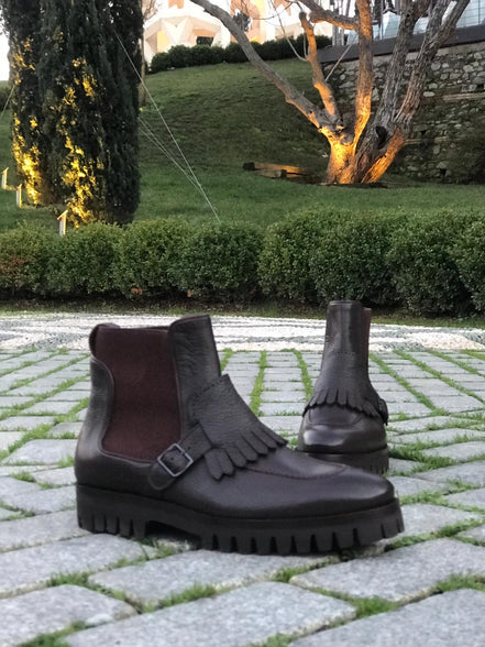 Elko Brown Leather Chelsea Boots