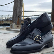 Elko Handmade Navy Blue Loafers