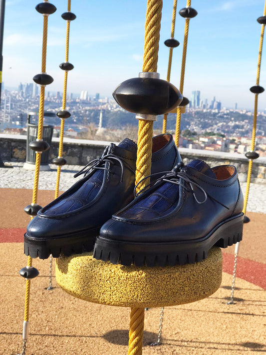 Elko Navy Blue Boots