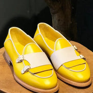 Elko Yellow Double Monk Strap Shoes