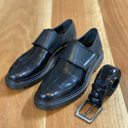 Empire Black Buckle Shoes