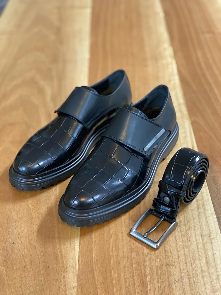 Empire Black Buckle Shoes