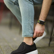 Empire Laced Black Slip On Shoes