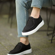 Empire Laced Black Slip On Shoes