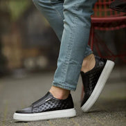 Empire Laceless Black Slip On Shoes
