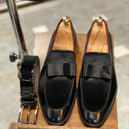 Empire Black Velvet Tuxedo Loafers