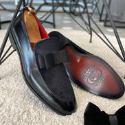 Empire Black Velvet Tuxedo Loafers