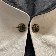 Empire Black & White Slim Fit Velvet Shawl Lapel Wool Tuxedo