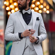 Empire Slim Fit Peak Lapel Gray Tuxedo