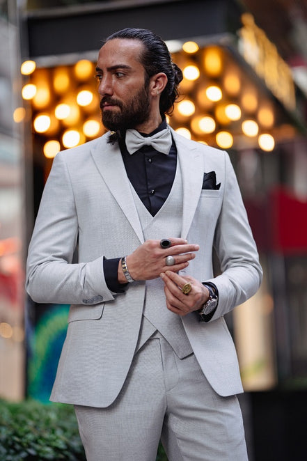 Empire Slim Fit Peak Lapel Gray Tuxedo