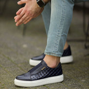 Empire Navy Blue Slip On Shoes