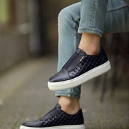Empire Navy Blue Slip On Shoes