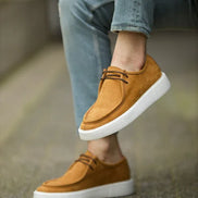 Empire Tan Laced Slip On Shoes