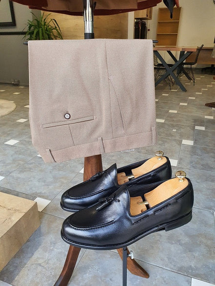 Enid Black Tassel Loafers