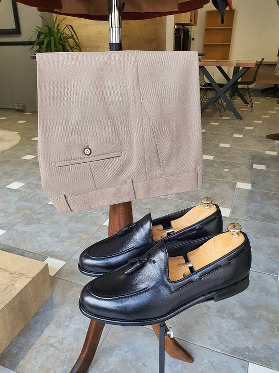 Black Tassel Loafers