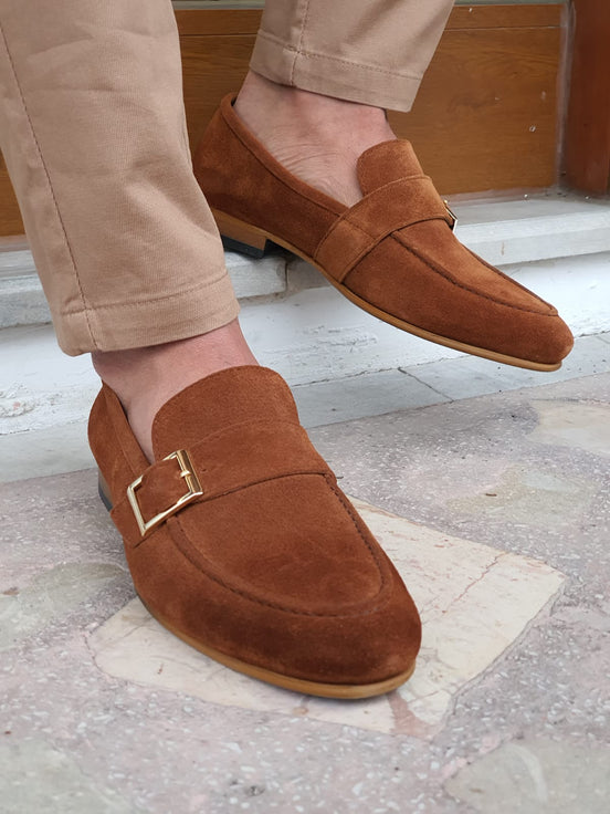Brown Suede Loafers