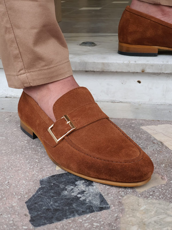 Brown Suede Loafers