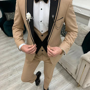 Joliet Slim Fit Peak Lapel Gold Tuxedo