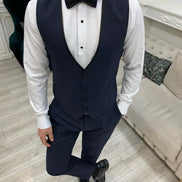 Joliet Slim Fit Shawl Lapel Navy Blue Tuxedo