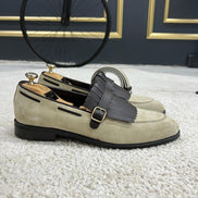 Laughlin Beige Suede Loafers