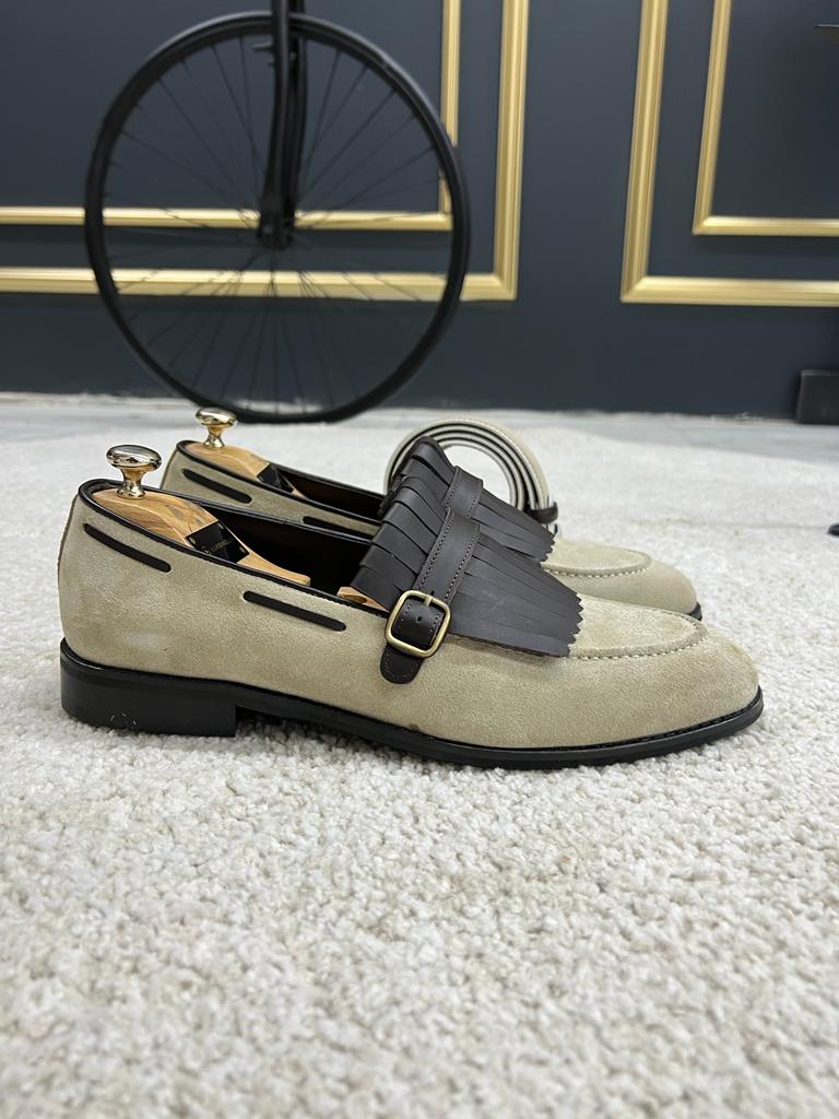 Laughlin Beige Suede Loafers