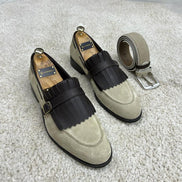 Laughlin Beige Suede Loafers