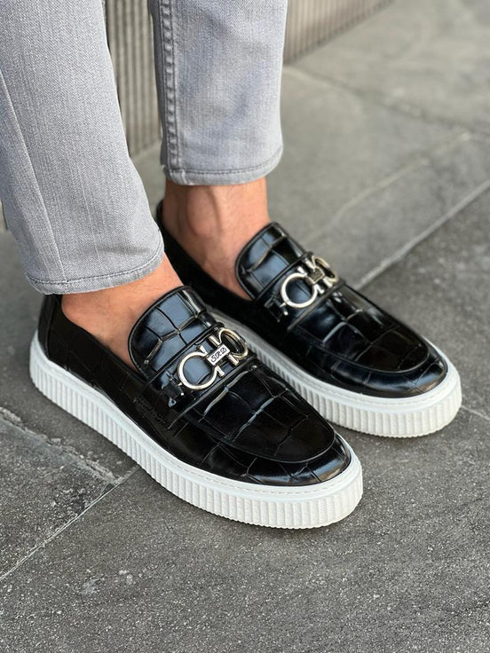 Black Bit Loafers