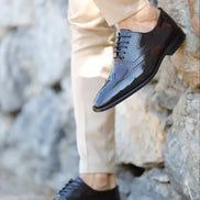 Laughlin Black Wing Tip Oxford Shoes