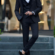 Laughlin Slim Fit Velvet Shawl Lapel Black Tuxedo