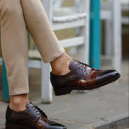 Laughlin Cap Toe Brown Derby Shoes