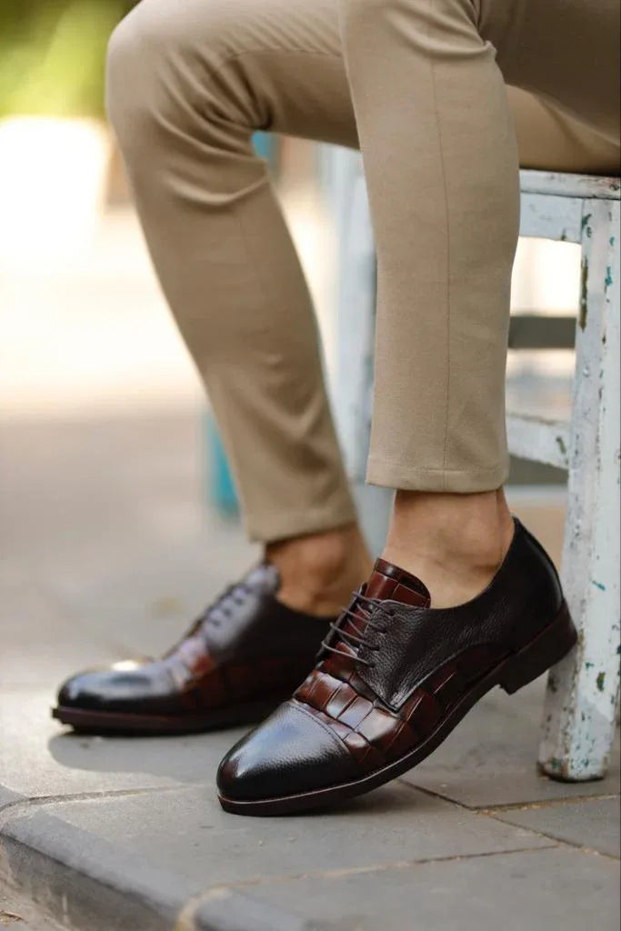 Laughlin Cap Toe Brown Derby Shoes