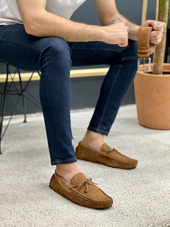 Brown Driving Loafers Shoes