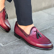 Laughlin Burgundy Tassel Loafers
