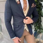 Laughlin Dark Blue Slim Fit Blazer