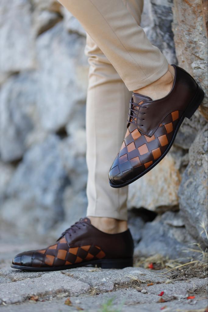 Laughlin Laced Tan Brown Derby Shoes
