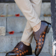 Laughlin Laced Tan Brown Derby Shoes