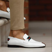 Laughlin Bit White Loafers