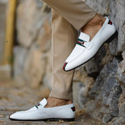 Laughlin Bit White Loafers